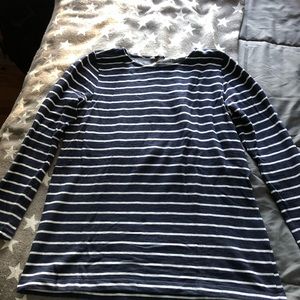 Tunic length long sleeve striped top from J. Crew